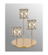 Keene 3 Light G9 Round Touch Switch Crystal Table Lamp French Gold & Clear Crystal Shade-3