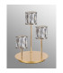 Keene 3 Light G9 Round Touch Switch Crystal Table Lamp French Gold & Clear Crystal Shade-9