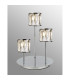Keene 3 Light G9 Round Touch Switch Crystal Table Lamp Polished Chrome & Clear Crystal Shade-3