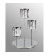 Keene 3 Light G9 Round Touch Switch Crystal Table Lamp Polished Chrome & Clear Crystal Shade-9