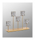 Keene 5 Light G9 Rectangular Touch Switch Crystal Table Lamp French Gold & Clear Crystal Shade-9