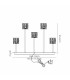 Keene 5 Light G9 Rectangular Touch Switch Crystal Table Lamp Polished Chrome & Clear Crystal Shade-2
