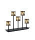 Keene 5 Light G9 Rectangular Touch Switch Crystal Table Lamp Sand Black & Smoked Crystal Shade-1