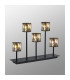 Keene 5 Light G9 Rectangular Touch Switch Crystal Table Lamp Sand Black & Smoked Crystal Shade-3