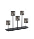 Keene 5 Light G9 Rectangular Touch Switch Crystal Table Lamp Sand Black & Smoked Crystal Shade-4