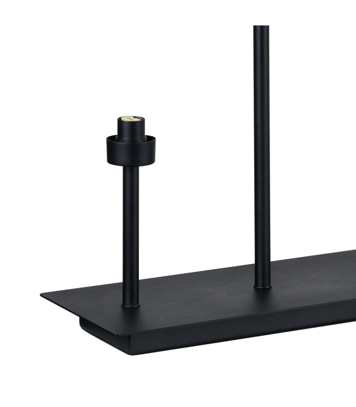 Keene 5 Light G9 Rectangular Touch Switch Crystal Table Lamp Sand Black & Smoked Crystal Shade-5