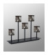 Keene 5 Light G9 Rectangular Touch Switch Crystal Table Lamp Sand Black & Smoked Crystal Shade-9
