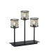 Keene 3 Light G9 Rectangular Touch Switch Crystal Table Lamp Sand Black & Clear Crystal Shade-1