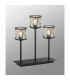 Keene 3 Light G9 Rectangular Touch Switch Crystal Table Lamp Sand Black & Clear Crystal Shade-3