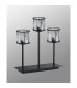 Keene 3 Light G9 Rectangular Touch Switch Crystal Table Lamp Sand Black & Clear Crystal Shade-12