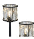 Keene 5 Light G9 Rectangular Touch Switch Crystal Table Lamp Sand Black & Clear Crystal Shade-5