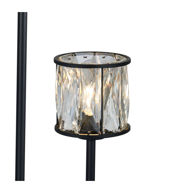 Keene 5 Light G9 Rectangular Touch Switch Crystal Table Lamp Sand Black & Clear Crystal Shade-6