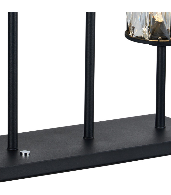 Keene 5 Light G9 Rectangular Touch Switch Crystal Table Lamp Sand Black & Clear Crystal Shade-8