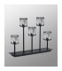 Keene 5 Light G9 Rectangular Touch Switch Crystal Table Lamp Sand Black & Clear Crystal Shade-13