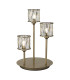 Keene 3 Light G9 Round Touch Switch Crystal Table Lamp Antique Brass & Clear Crystal Shade-1