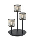 Keene 3 Light G9 Round Touch Switch Crystal Table Lamp Sand Black & Clear Crystal Shade-1