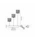 Keene 3 Light G9 Round Touch Switch Crystal Table Lamp Sand Black & Clear Crystal Shade-2