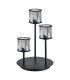 Keene 3 Light G9 Round Touch Switch Crystal Table Lamp Sand Black & Clear Crystal Shade-4