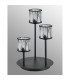 Keene 3 Light G9 Round Touch Switch Crystal Table Lamp Sand Black & Clear Crystal Shade-12