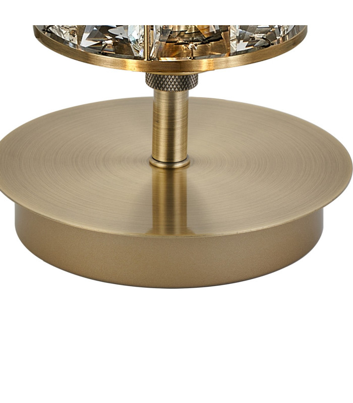 Keene 1 Light G9 Small Touch Switch Crystal Table Lamp Antique Brass & Clear Crystal Shade-6