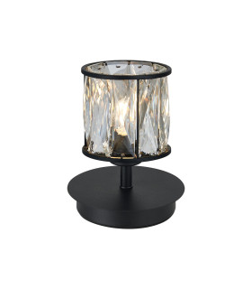 Keene 1 Light G9 Small Touch Switch Crystal Table Lamp Sand Black & Clear Crystal Shade-1