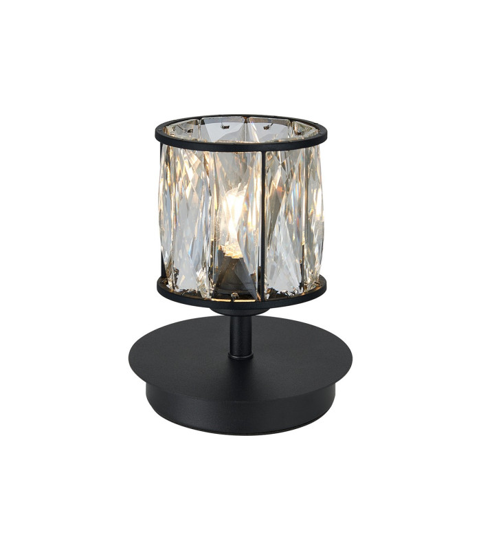 Keene 1 Light G9 Small Touch Switch Crystal Table Lamp Sand Black & Clear Crystal Shade-1