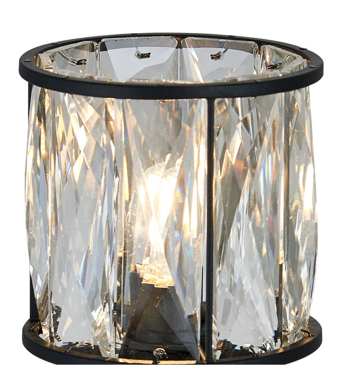 Keene 1 Light G9 Small Touch Switch Crystal Table Lamp Sand Black & Clear Crystal Shade-5