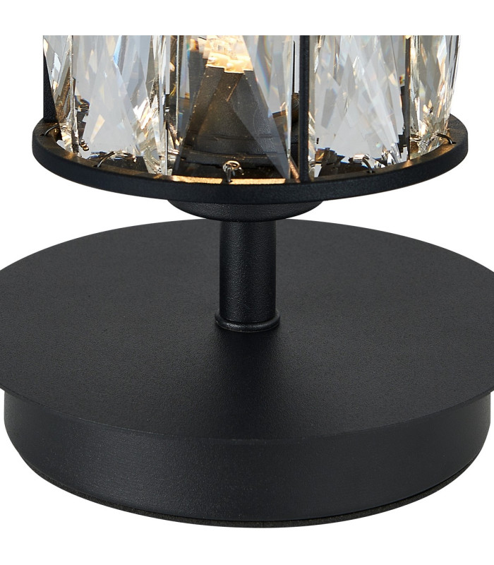 Keene 1 Light G9 Small Touch Switch Crystal Table Lamp Sand Black & Clear Crystal Shade-6