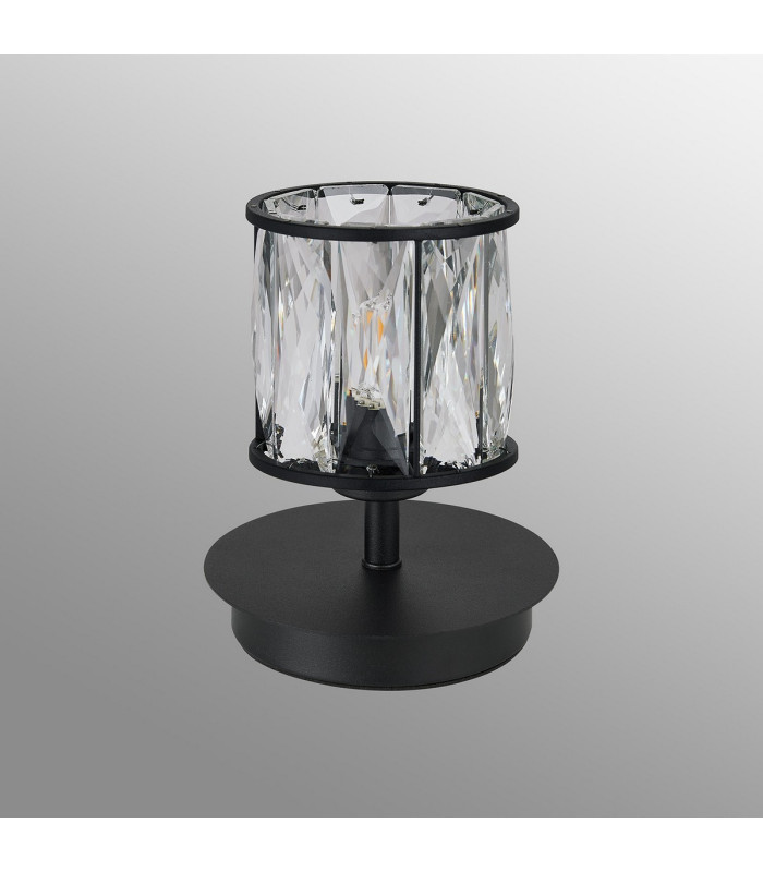 Keene 1 Light G9 Small Touch Switch Crystal Table Lamp Sand Black & Clear Crystal Shade-11
