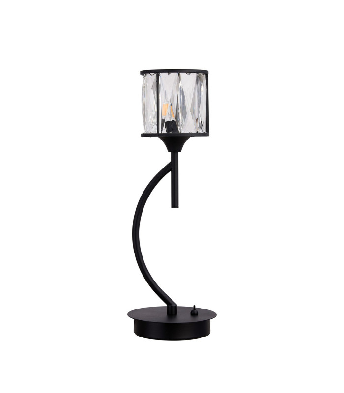 Keene 1 Light G9 Vertical Crystal Table Lamp Sand Black & Clear Crystal Shade-5