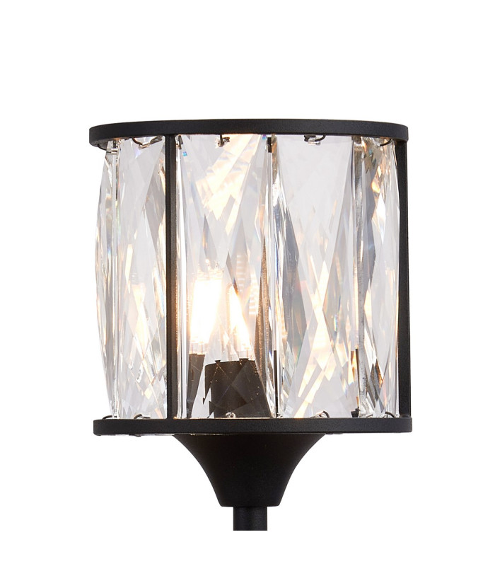 Keene 1 Light G9 Vertical Crystal Table Lamp Sand Black & Clear Crystal Shade-6