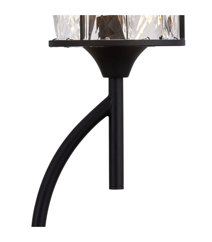 Keene 1 Light G9 Vertical Crystal Table Lamp Sand Black & Clear Crystal Shade-7