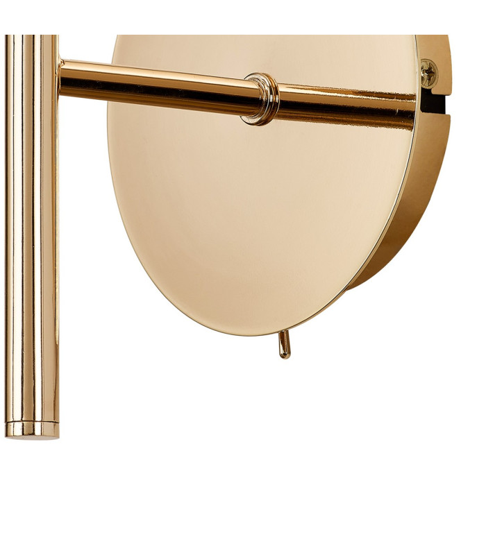 Keene 1 Light G9 Switched Wall Lamp French Gold / Clear Crystal Shade-5