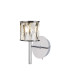 Keene 1 Light G9 Switched Wall Lamp Polished Chrome / Clear Crystal Shade-1