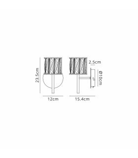 Keene 1 Light G9 Switched Wall Lamp Polished Chrome / Clear Crystal Shade-2