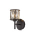 Keene 1 Light G9 Switched Wall Lamp Satin Black / Smoke Crystal Shade-1