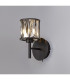 Keene 1 Light G9 Switched Wall Lamp Satin Black / Smoke Crystal Shade-3