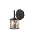 Keene 1 Light G9 Switched Wall Lamp Satin Black / Smoke Crystal Shade-5