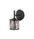 Keene 1 Light G9 Switched Wall Lamp Satin Black / Smoke Crystal Shade-7