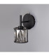 Keene 1 Light G9 Switched Wall Lamp Satin Black / Smoke Crystal Shade-15