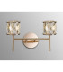 Keene 2 Light G9 Switched Wall Lamp French Gold / Clear Crystal Shade-3