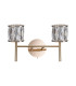 Keene 2 Light G9 Switched Wall Lamp French Gold / Clear Crystal Shade-4