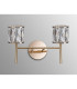 Keene 2 Light G9 Switched Wall Lamp French Gold / Clear Crystal Shade-9