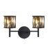 Keene 2 Light G9 Switched Wall Lamp Satin Black / Smoke Crystal Shade-1