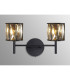 Keene 2 Light G9 Switched Wall Lamp Satin Black / Smoke Crystal Shade-3