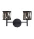 Keene 2 Light G9 Switched Wall Lamp Satin Black / Smoke Crystal Shade-4