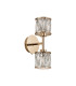 Keene 2 Light G9 Switched Up / Down Wall Lamp French Gold / Clear Crystal Shade-5