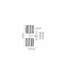 Keene 2 Light G9 Switched Up / Down Wall Lamp Polished Chrome / Clear Crystal Shade-2