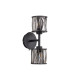 Keene 2 Light G9 Switched Up / Down Wall Lamp Satin Black / Smoke Crystal Shade-4