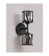 Keene 2 Light G9 Switched Up / Down Wall Lamp Satin Black / Smoke Crystal Shade-13
